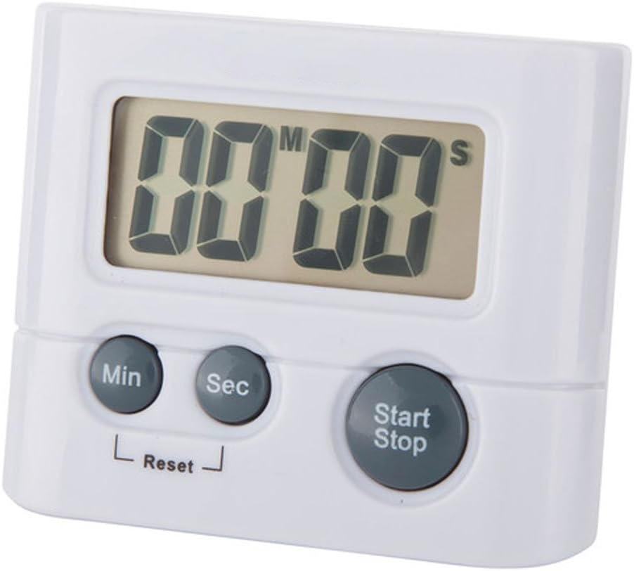 MPK Digital Timer, Displays up to 99 minutes, 59 seconds, White