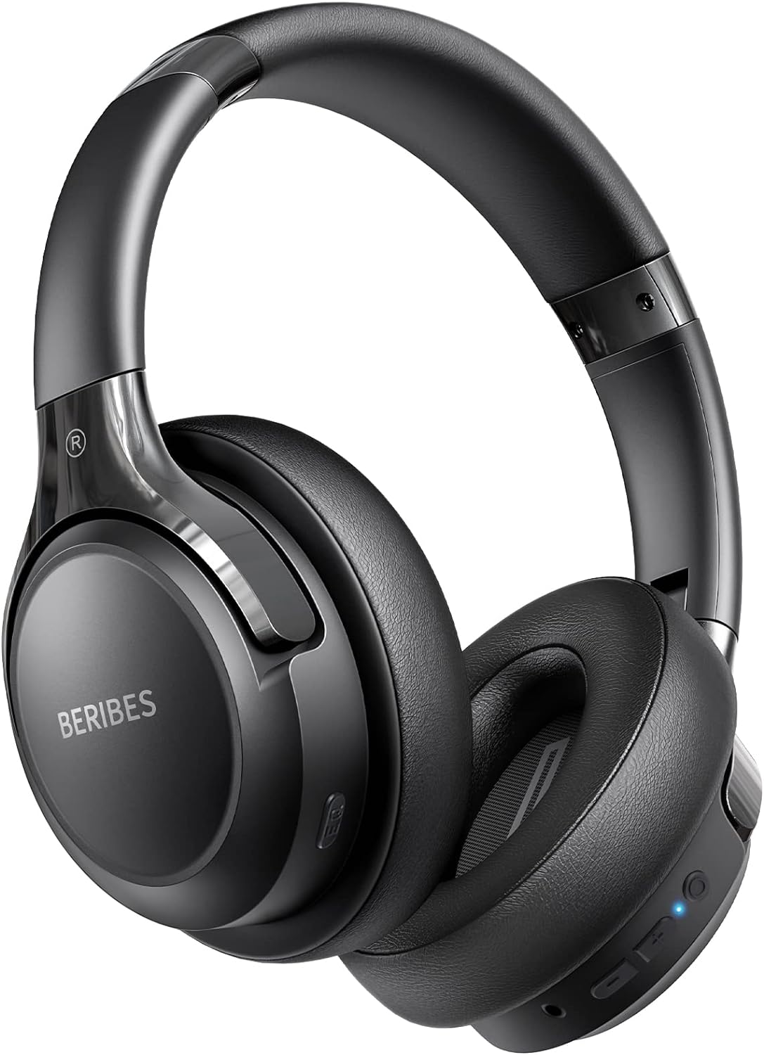 MPK Bluetooth Headphones Over Ear, 65H Playtime and 6 EQ Music Modes Wireless Headphones with Microphone, HiFi Stereo Foldable Lightweight Headset, Deep Bass for Home Office Cellphone PC Ect.